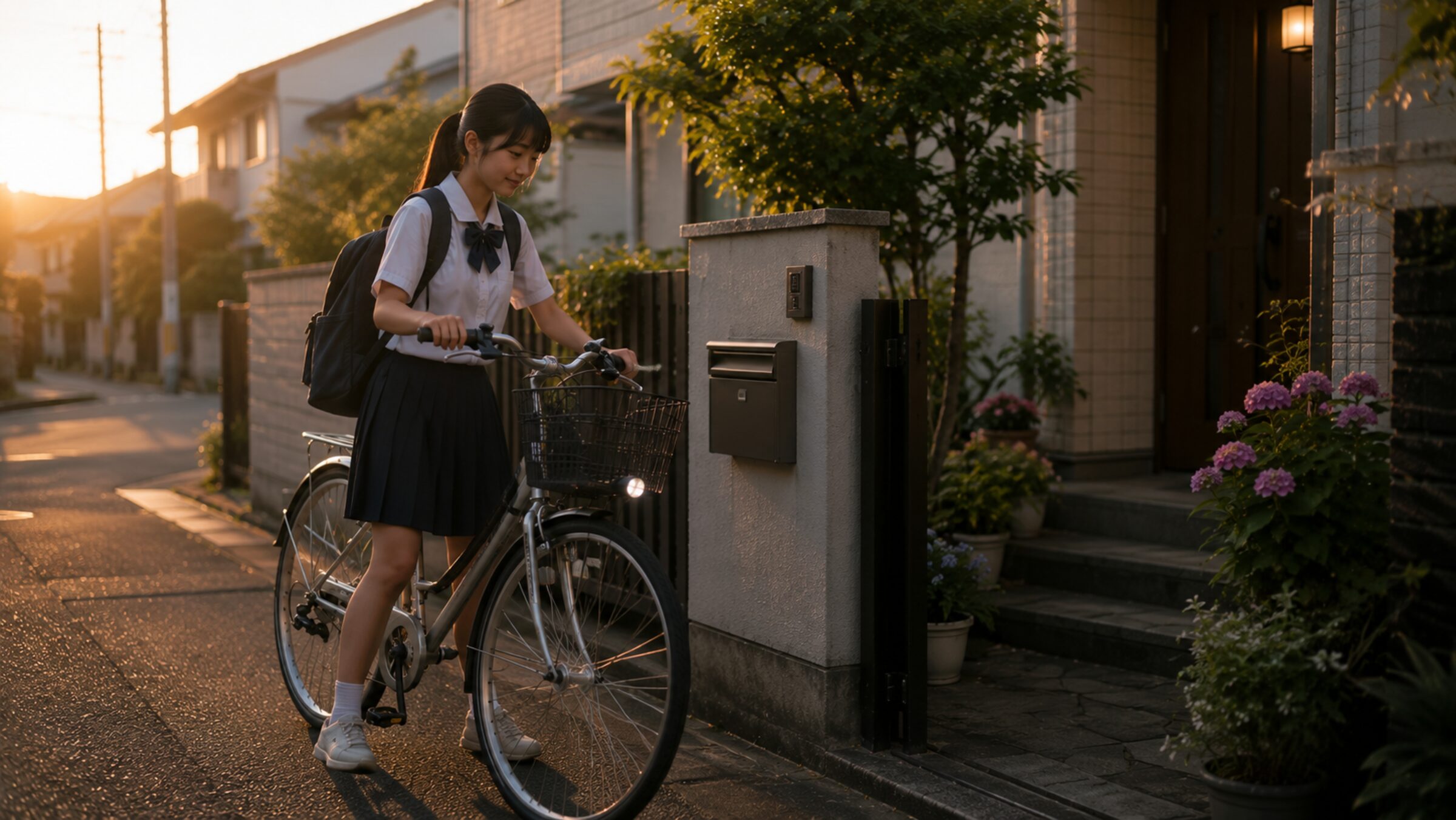 駅で折りたたみ自転車を受け取る利用者